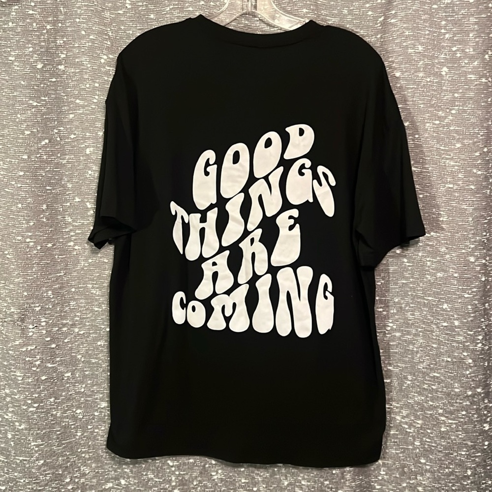 Small Oversized Black Tee